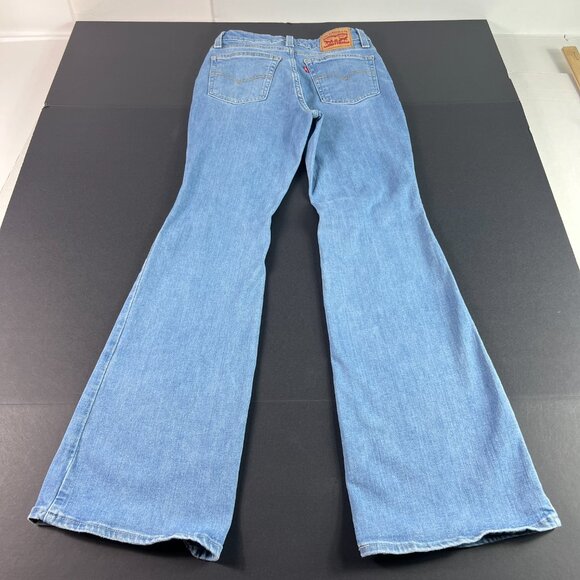 Levi's Jeans Womens 26x30* 726 Flare Mid Rise Blue Faded Distressed Denim Tag 27 - Picture 9 of 16